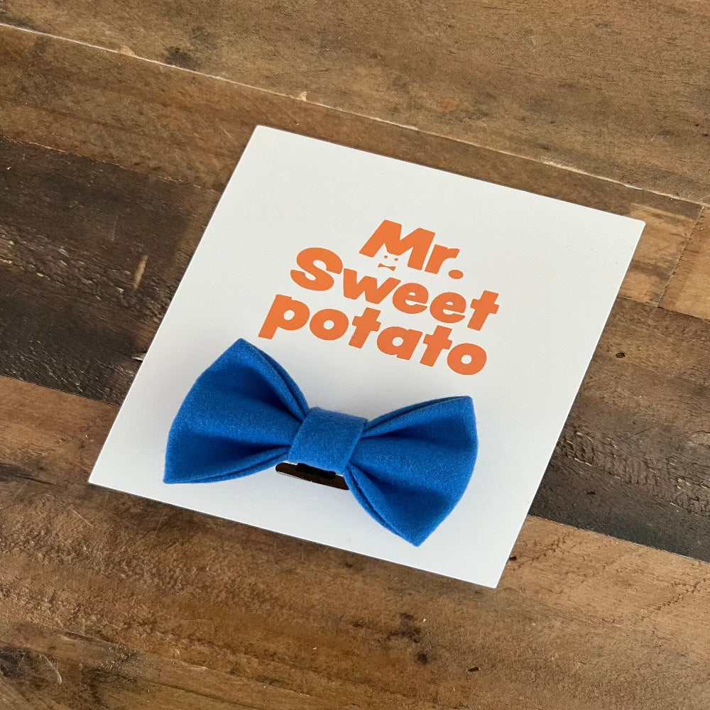 Mr. Sweet Potato's Blue Cat Bow Tie
